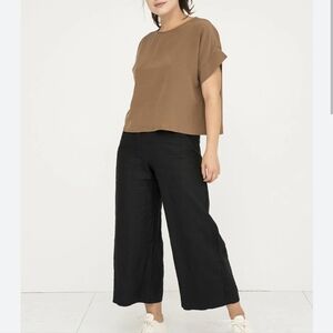 Elizabeth Suzann Black Linen Florence Pants XXS